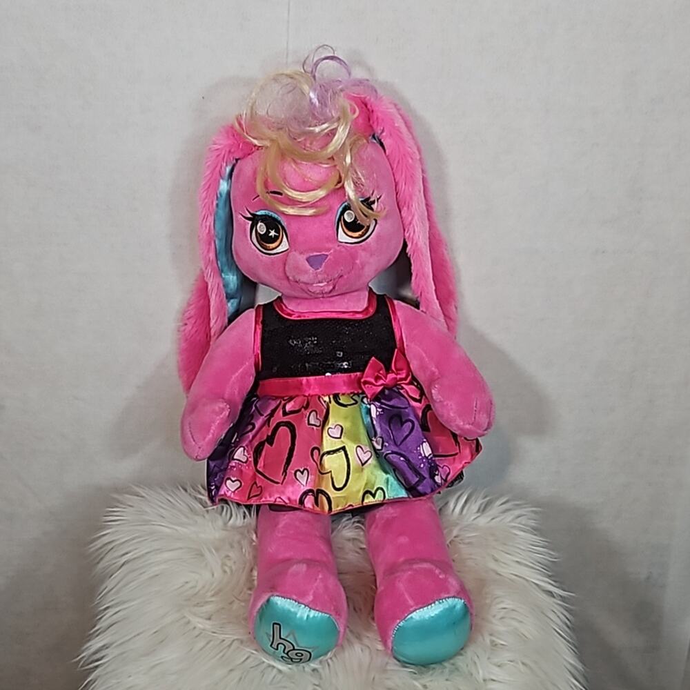 Build A Bear HG Honey Girls Hot Pink Bunny Risa Plush